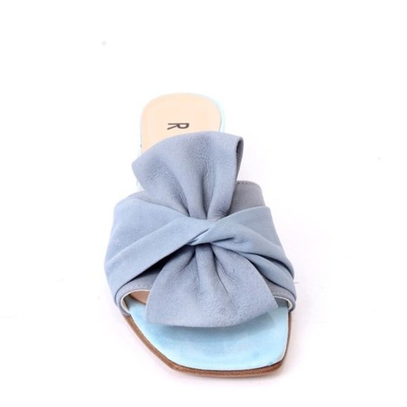 PHIL GATIÈR by REPO 47504 Baby Blue Suede Leather Slide Heel Sandal - Picture 7 of 8